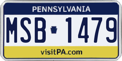 PA license plate MSB1479