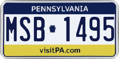 PA license plate MSB1495