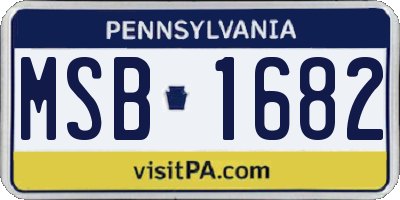 PA license plate MSB1682