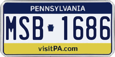 PA license plate MSB1686