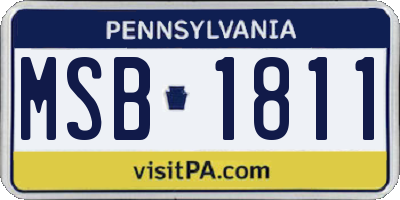 PA license plate MSB1811