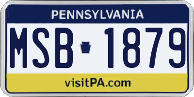 PA license plate MSB1879