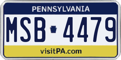 PA license plate MSB4479