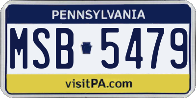 PA license plate MSB5479