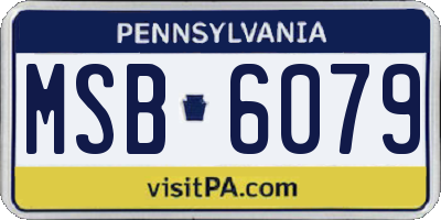 PA license plate MSB6079