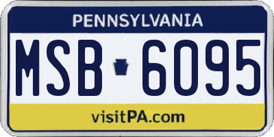 PA license plate MSB6095