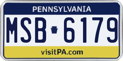 PA license plate MSB6179