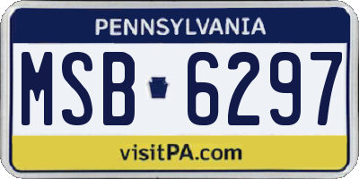 PA license plate MSB6297