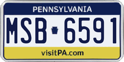 PA license plate MSB6591