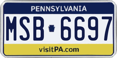 PA license plate MSB6697