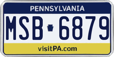 PA license plate MSB6879