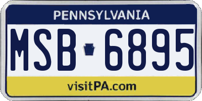 PA license plate MSB6895