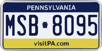 PA license plate MSB8095