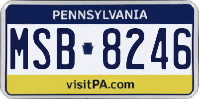 PA license plate MSB8246