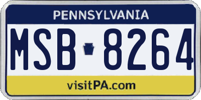 PA license plate MSB8264