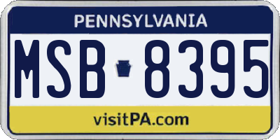 PA license plate MSB8395