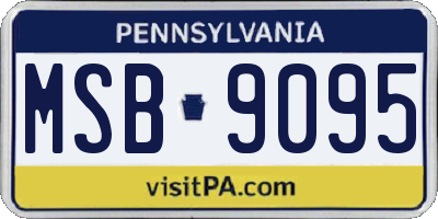 PA license plate MSB9095