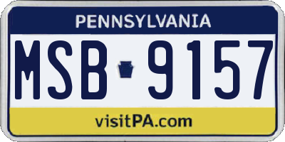 PA license plate MSB9157