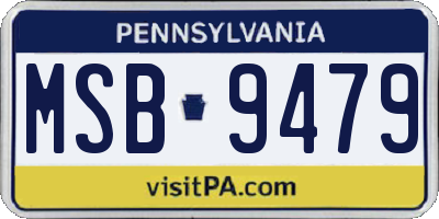 PA license plate MSB9479
