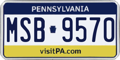 PA license plate MSB9570
