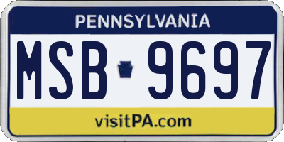 PA license plate MSB9697