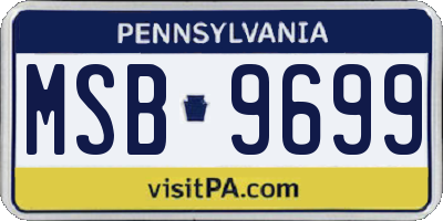 PA license plate MSB9699