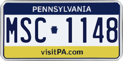 PA license plate MSC1148