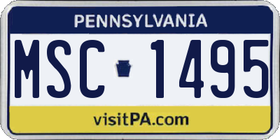 PA license plate MSC1495
