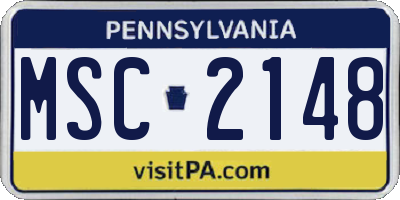 PA license plate MSC2148