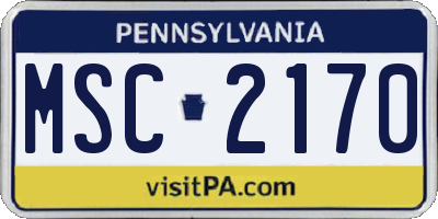 PA license plate MSC2170
