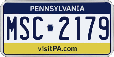 PA license plate MSC2179