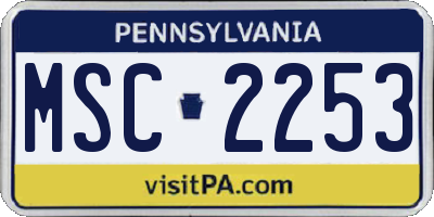 PA license plate MSC2253