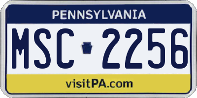PA license plate MSC2256