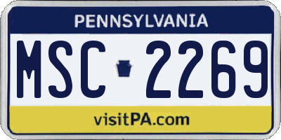 PA license plate MSC2269