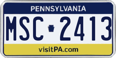 PA license plate MSC2413
