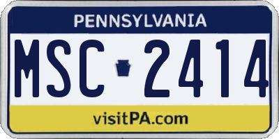 PA license plate MSC2414