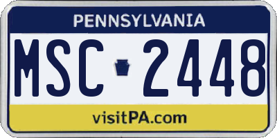 PA license plate MSC2448