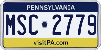 PA license plate MSC2779