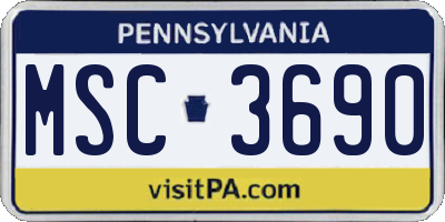 PA license plate MSC3690