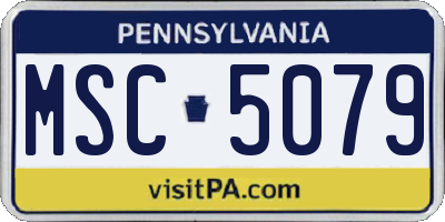 PA license plate MSC5079