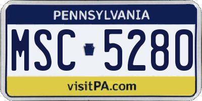 PA license plate MSC5280