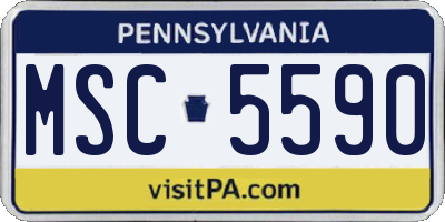 PA license plate MSC5590