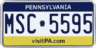 PA license plate MSC5595