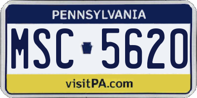 PA license plate MSC5620