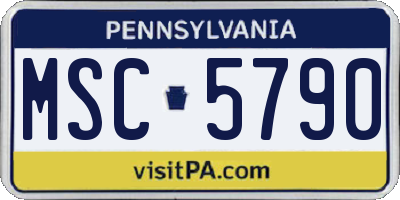 PA license plate MSC5790