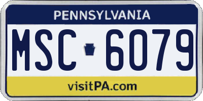 PA license plate MSC6079