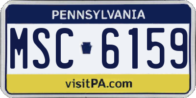 PA license plate MSC6159