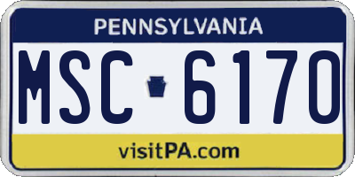 PA license plate MSC6170