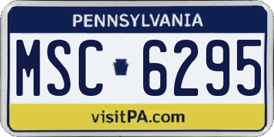 PA license plate MSC6295