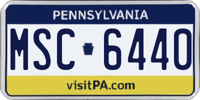PA license plate MSC6440